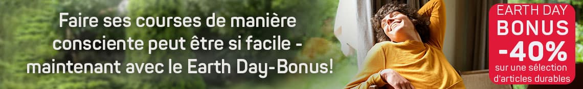 Earth day Bonus sur ackermann.ch