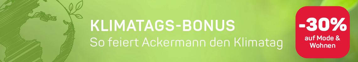 Klimatags-Bonus auf ackermann.ch