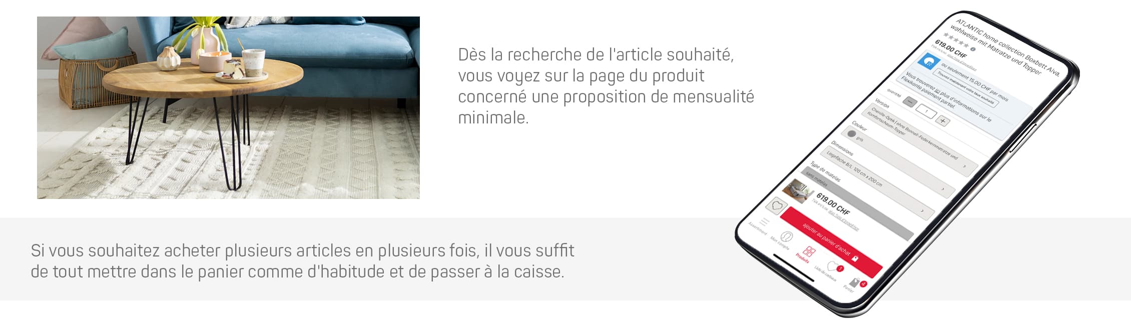 Voici comment fonctionne le Flexikonto paiement partiel:
