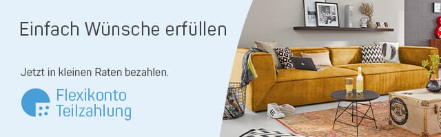 Einfach Wünsche erfüllen. Jetzt in kleinen Raten bezahlen. Flexikonto Teilzahlung