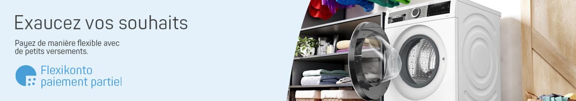 Exaucez vos souhaits – Payez de manière flexible avec de petits versements. Flexikonto paiement partiel