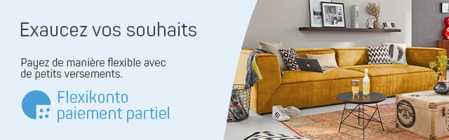 Exaucez vos souhaits. Payez de manière flexible avec de petits versements. Flexikonto Teilzahlung