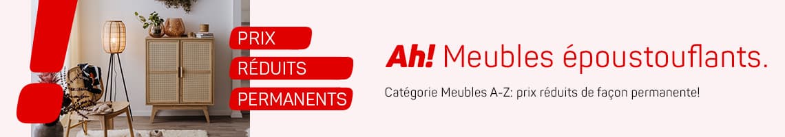 Prix réduits permanents – Meubles époustouflants. Catégorie Meubles A-Z. Buffet, lampe et fauteuil dans un intérieur stylé.