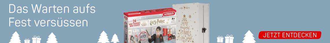 Das Warten aufs Fest versüssen – Harry Potter und Weihnachtskalender, Jetzt entdecken, umgeben von Weihnachtsbäumen und Geschenken