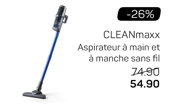 CLEANmaxx Aspirateur à main et à manche sans fil