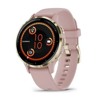 Schwarzer automatischer Lockenstab mit roségoldenen Akzenten auf weißem Hintergrund.