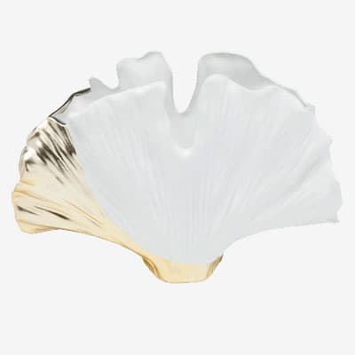 Gelbe dekorative Vase, komplett mit dicht aneinander liegenden Zitronenformen bedeckt