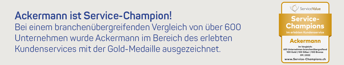 Ackermann ist Service-Champion