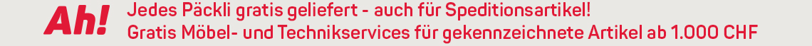 Jedes Päckli gratis geliefert